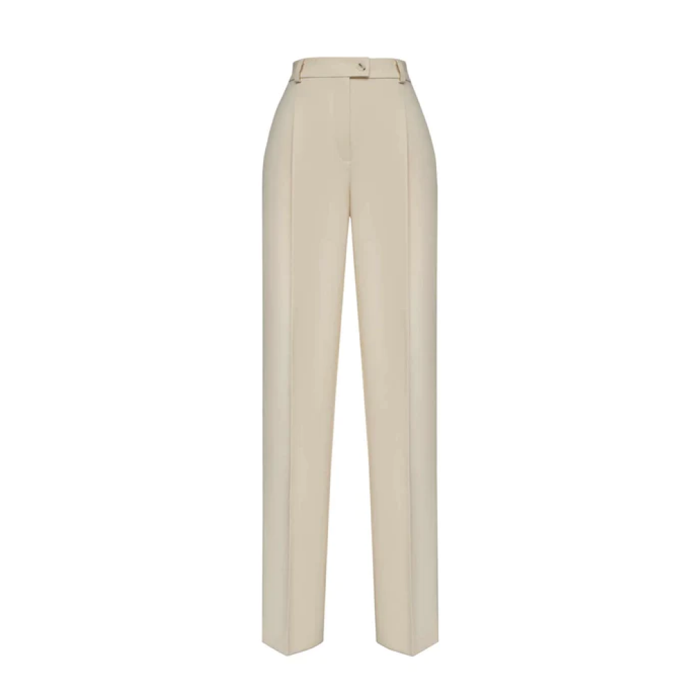 Брюки прямого кроя (ЦВЕТ слоновой кости), размер XS. - 4
