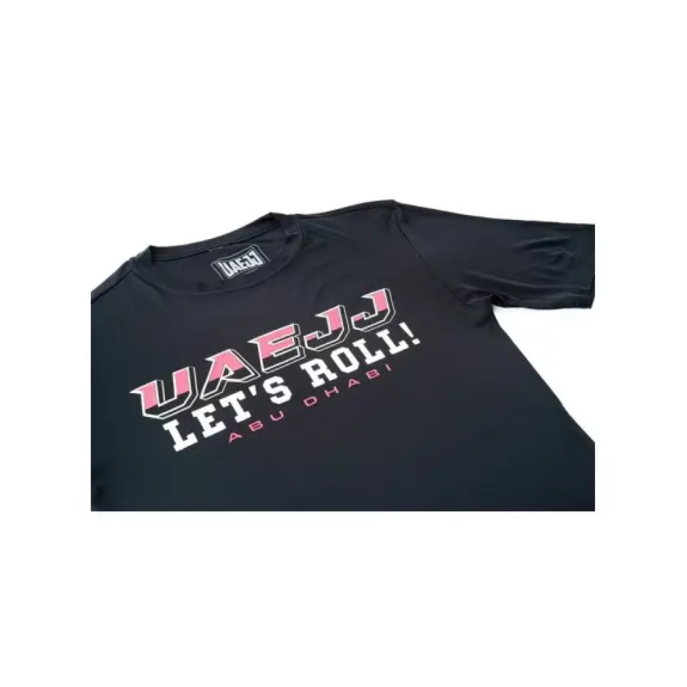 ФУТБОЛКА Uaejj Jiu Jitsu Lets ROLL, ЧЕРНАЯ, размер S - 4