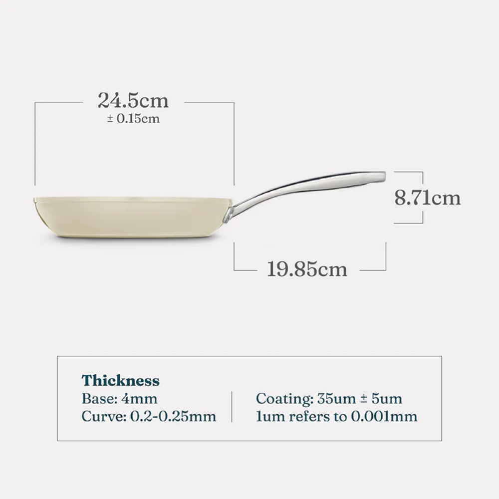 Cosmic Cookware Cosmo Fry Pan 24" Cream - 4