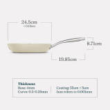 Cosmic Cookware Cosmo Fry Pan 24" Cream - 4 miniature