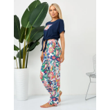 طقم بيجامة منزلي من Hidden BEAUTY Lingerie، أزرق داكن - XL - 4 miniature