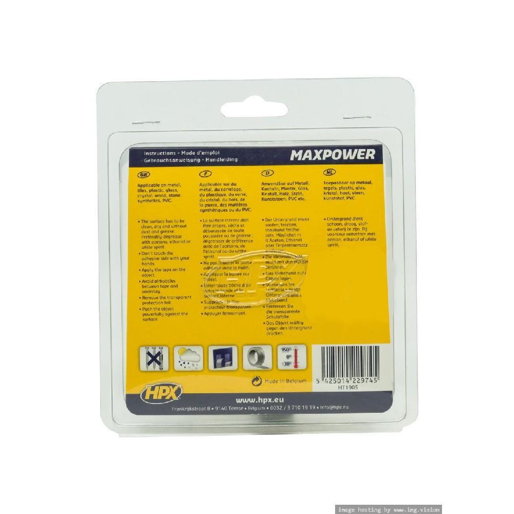 HPX Max Power Transparent Tape 19mm x 5 Metre - 1
