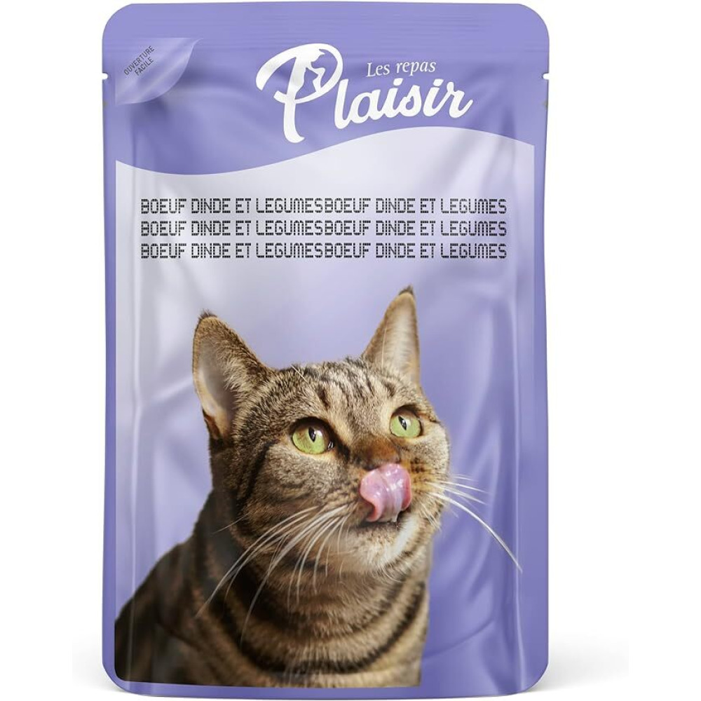 PLAISIR, Wet food, Adult, Assorted, 24 pouches, 85 g each - 2