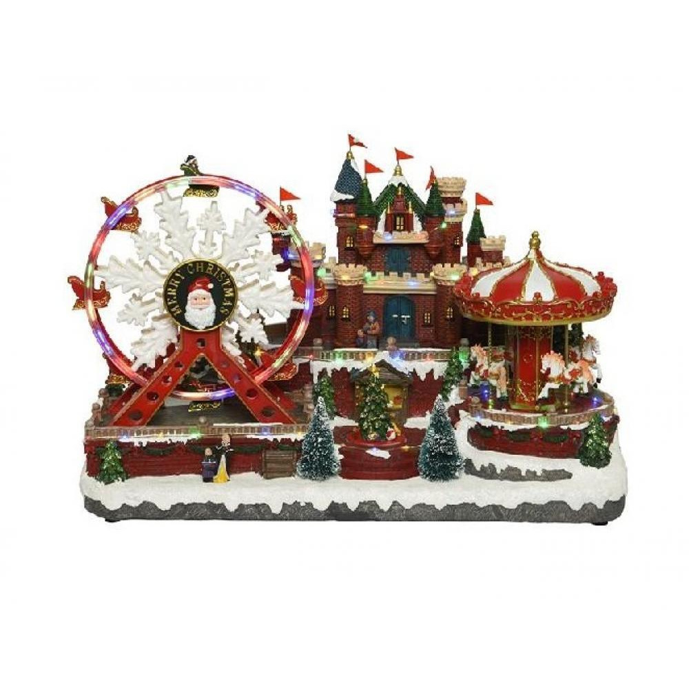 ديكور Kaemingk LED مشهد بوليريسين ثابت في الداخل - 1