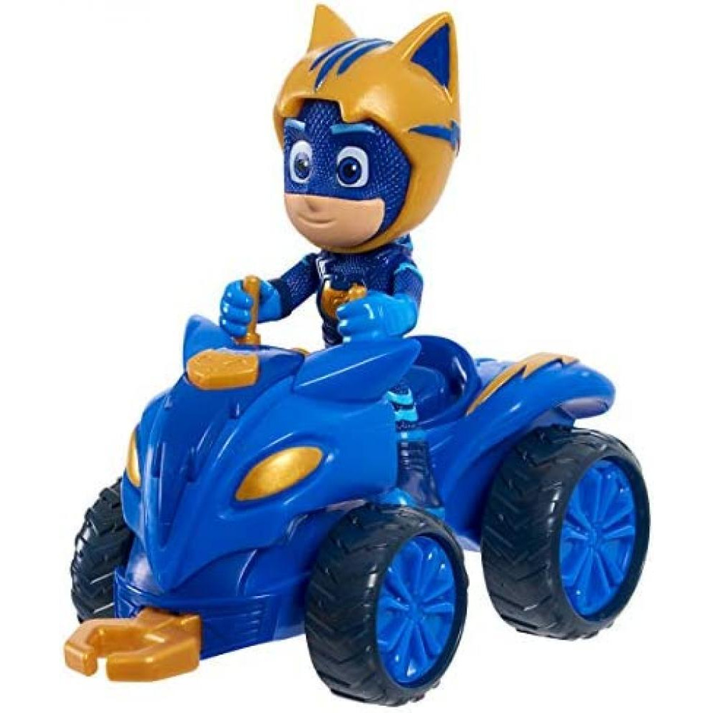 Simba 109402421 PJ Masks Quad Catboy with Superhero Action Figure with Integrated Winch Blue with Gold Accents Figure 8 cm Large for Children from 3 Y - 1
