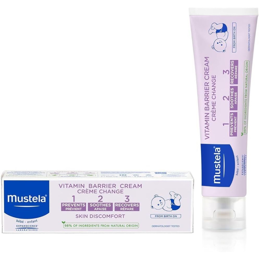 Mustela Baby Diaper Rash Vitamin Barrier Cream 123, 50ml - 1