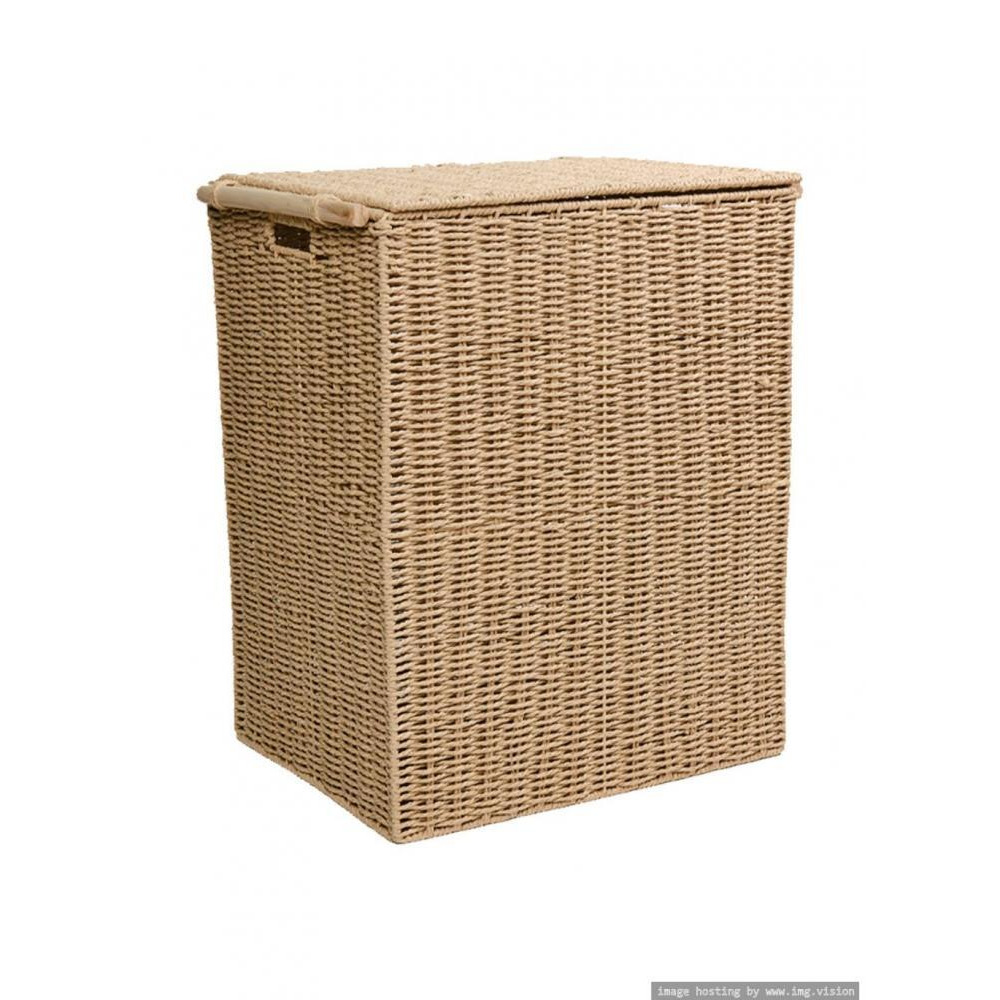 Homesmiths Large Laundry Hamper with Handle 46 x 34 x 57 cm “ Brown - 1