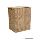 Homesmiths Large Laundry Hamper with Handle 46 x 34 x 57 cm “ Brown - 1 miniature
