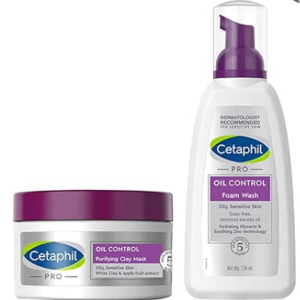Cetaphil PRO OIL Control Face Purifying Mask and PRO Oil Control Foam Face Wash 85 + 236 ml - 1