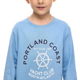 طقم مكون من قطعتين من سويت شيرت وبنطال رياضي للأولاد (7-8 سنوات) أزرق فاتح - أزرق داكن - 5 miniature