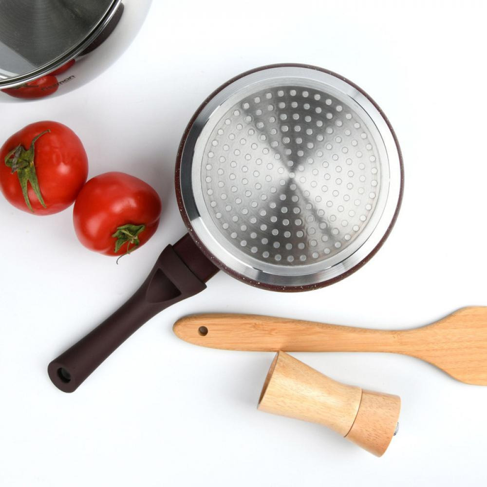 Fissman Deep Sauce Pan 16x8cm Mosses Stone Series Non Stick Aluminum Brown - 5