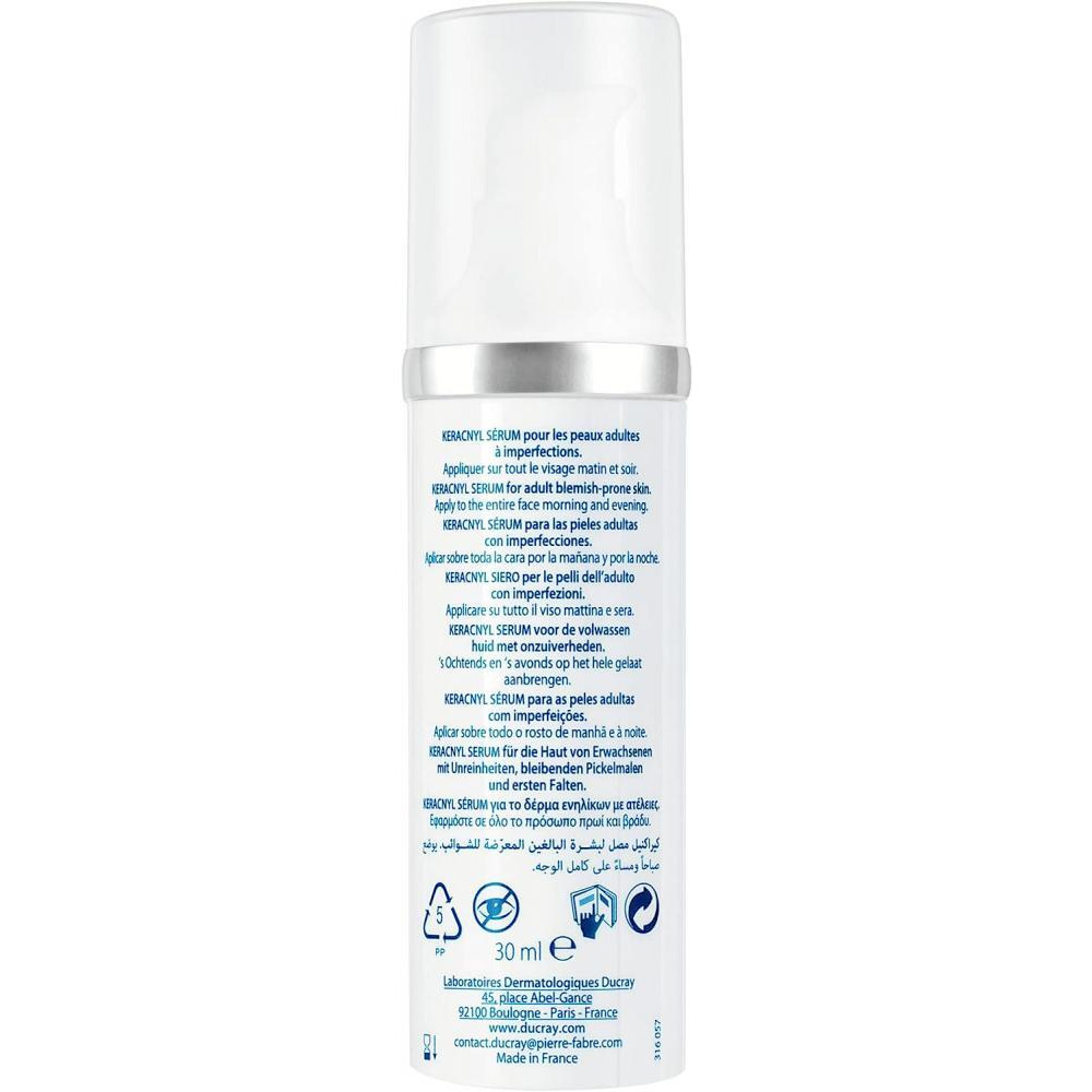 Ducray \/ Serum, Keracnyl, For adult skin with imperfection, 1 fl oz (30 ml) - 2