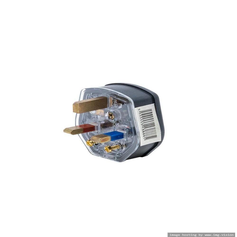 Oshtraco 3-pin 13 Amp 2x2pins PVC Plug - 1