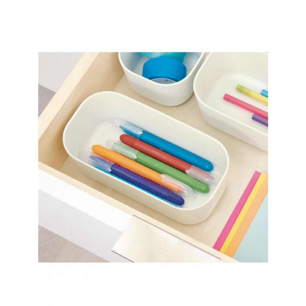 صندوق تخزين مدمج من Interdesign ECO مقاس 3.6 × 7.2 × 2.4 بوصة جوز الهند - 2