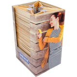 Wenko Shaped Hanger Eco, 6 Pieces, Wood Natural - 6 miniature