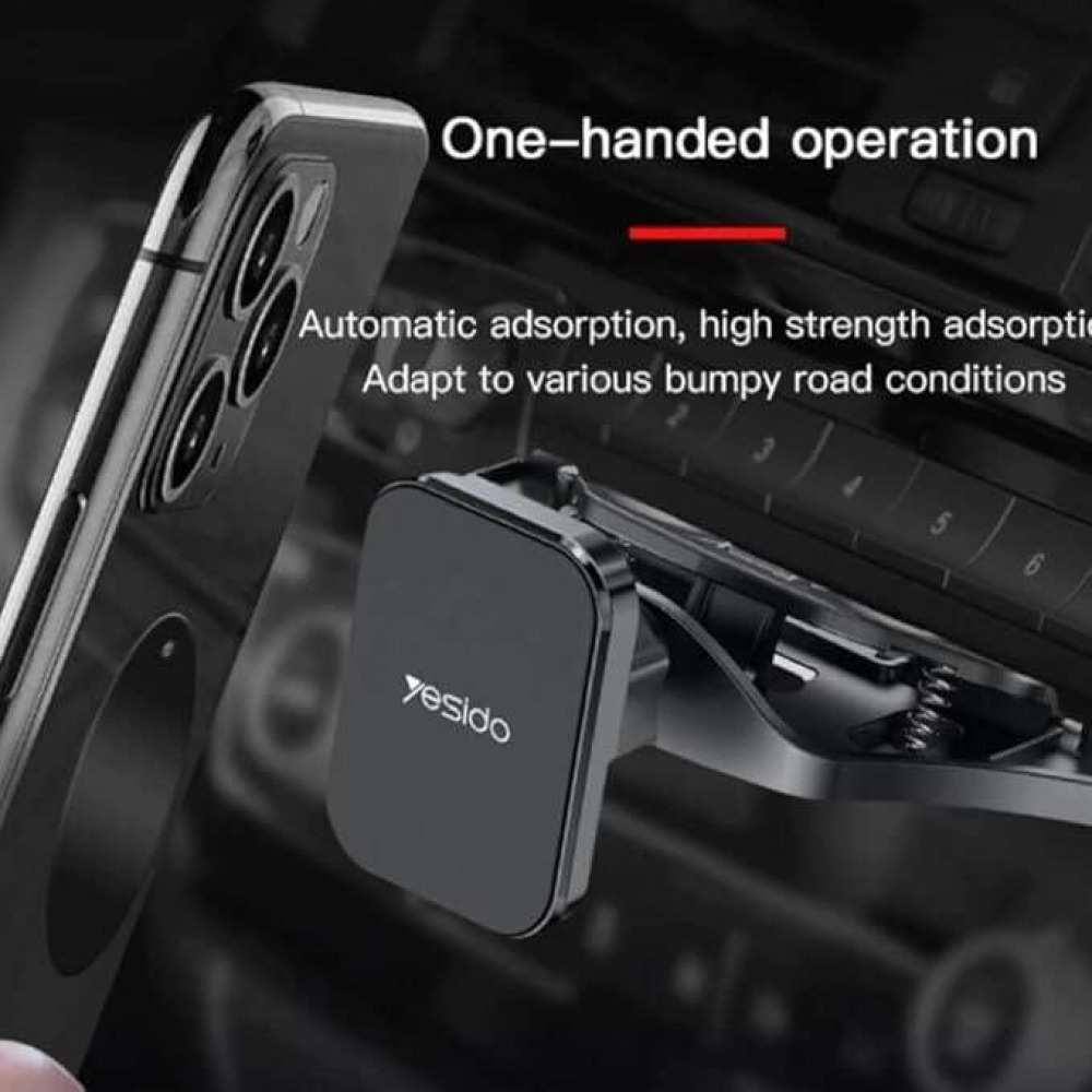 Yesido C92 Car CD Port Magnetic Mobile Phone Holder(Black) - 2