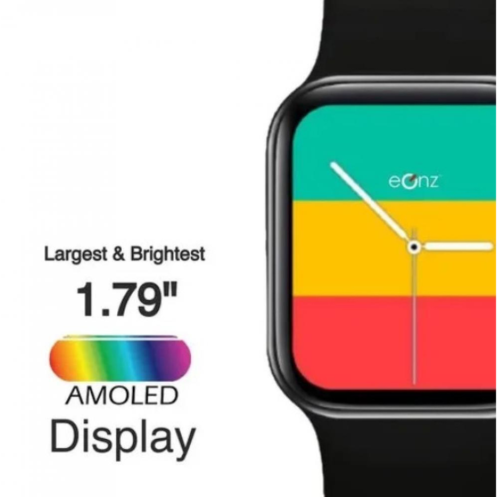 eOnz \/ Smartwatch, Elite black, Display 1.79", Square, Silicone, Compatible with Android and iOS, 30 g - 2