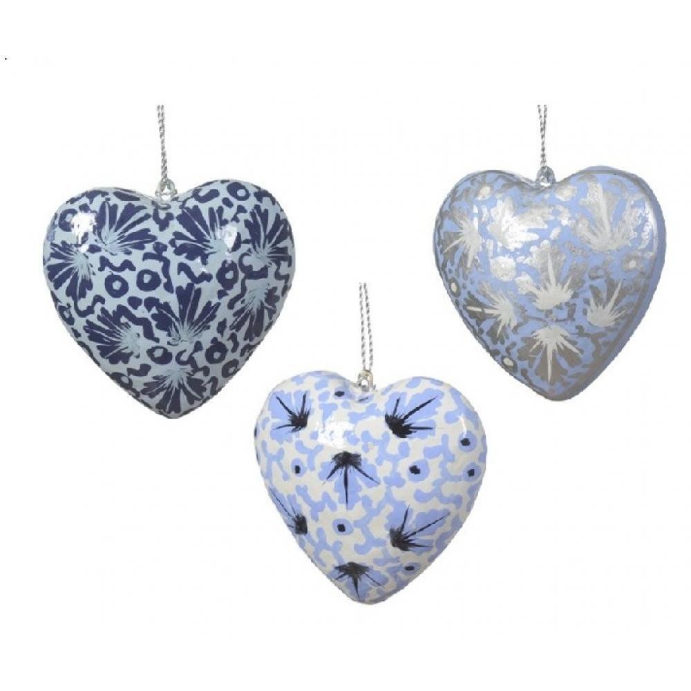 Kaemingk Decoris Hanger Paper Handpainted Heart Assorted 1 Piece - 1