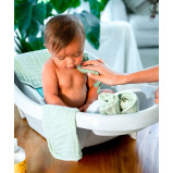 Детские Мочалки Comfy CUBS, 100 % МУСЛИН, ХЛОПОК, 10 x 10 Дюймов (25 x 25 см), шалфей - 3 miniature