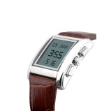 Digital Watch Al Fajr Men's Water Resistant Leather WS-06L - 30 mm - Brown - 2 miniature