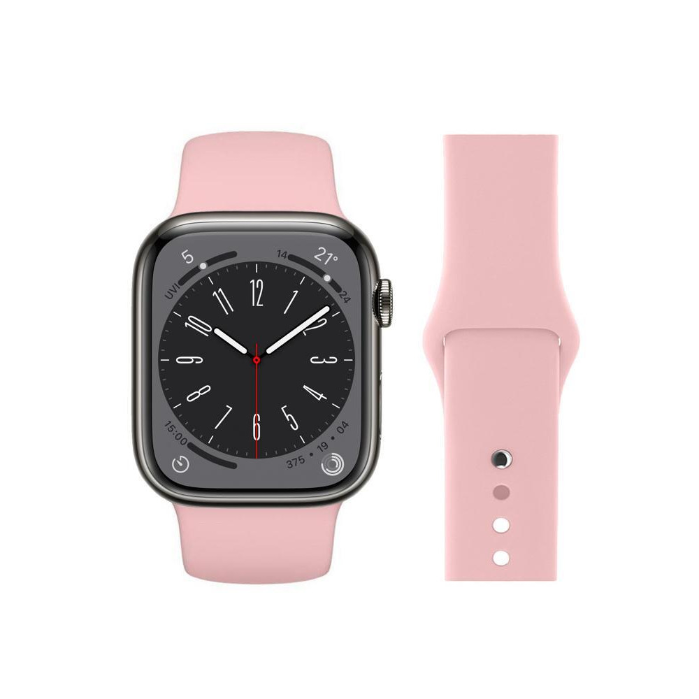 Perfii Solid Silicone Replacement Band for Apple Watch 49, 45, 44, 42 mm Series Ultra 8/7/6/5/4 SE - 1