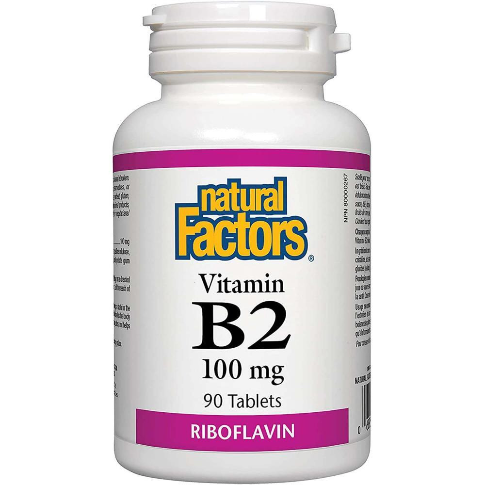 Natural Factors B2 Riboflavin, 100 mg, 90 Tablets - 1