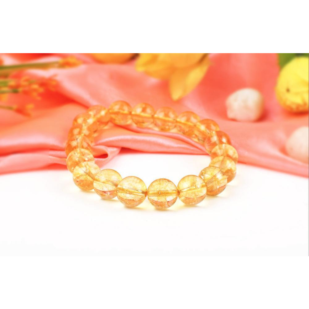 سوار من خرز كريستال سيترين طبيعي 10 ملم - 4