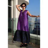 Asian SPIRIT، فستان طويل بنفسجي Bell ROSE، مقاس موحد (XS-XL) - 7 miniature