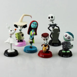Hilloly Nightmare Before Christmas Figures Set of 6 - 5 miniature