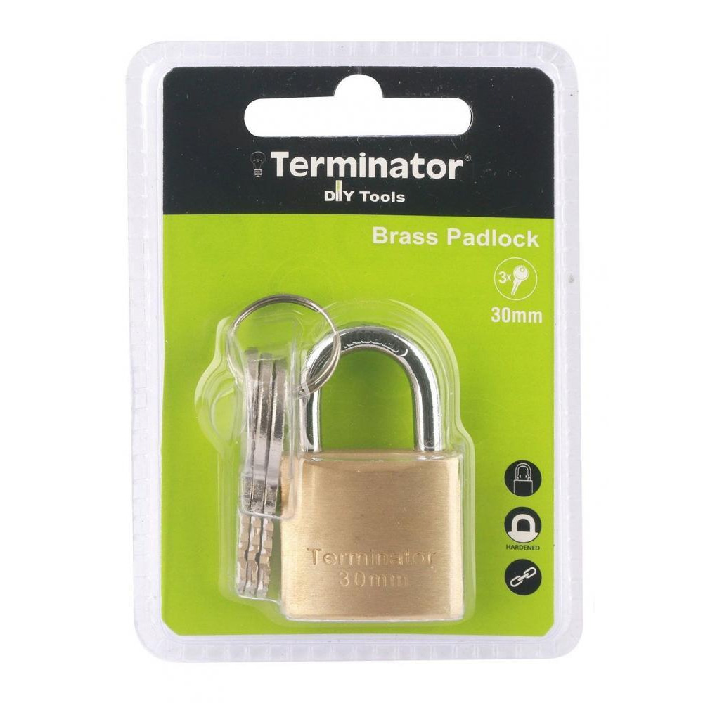 Terminator brand Brass Pad Lock 30mm Replacement Of TPL 7730 - 1
