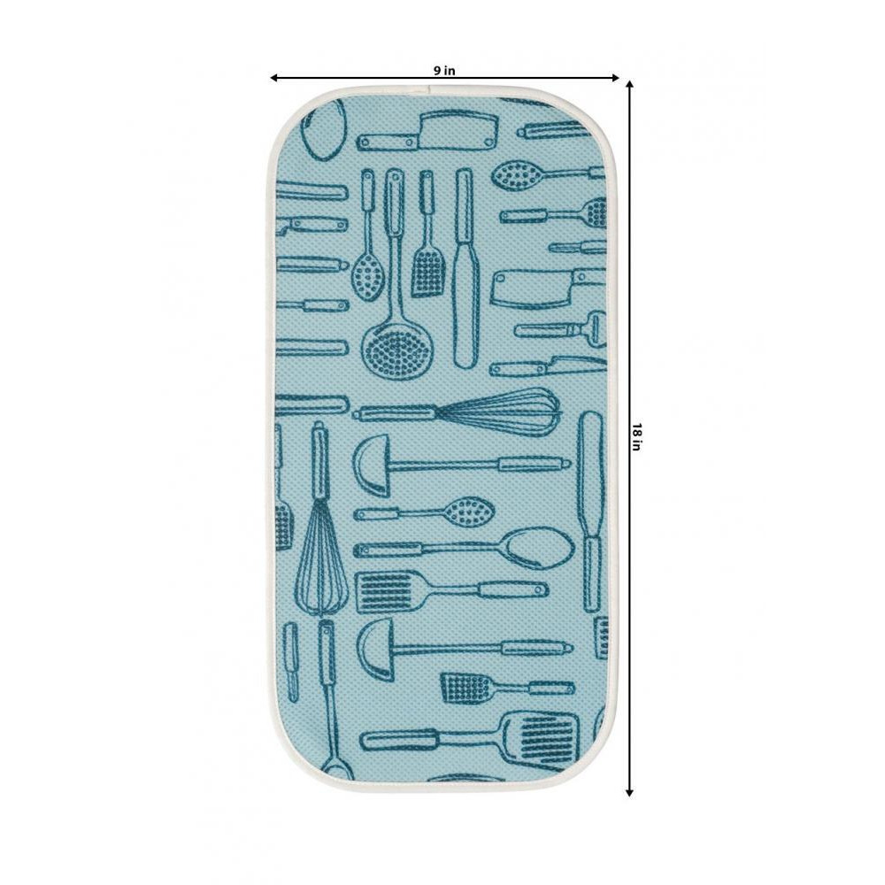 أدوات بساط المطبخ Idry من Inter DESIGN - مقاس صغير 45.72 سم × 22.86 سم أزرق عاجي - 2