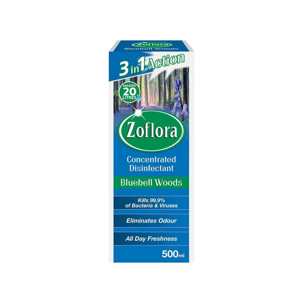 Zoflora, Multipurpose Concentrated Disinfectant, Bluebell Woods, 500 ml - 1