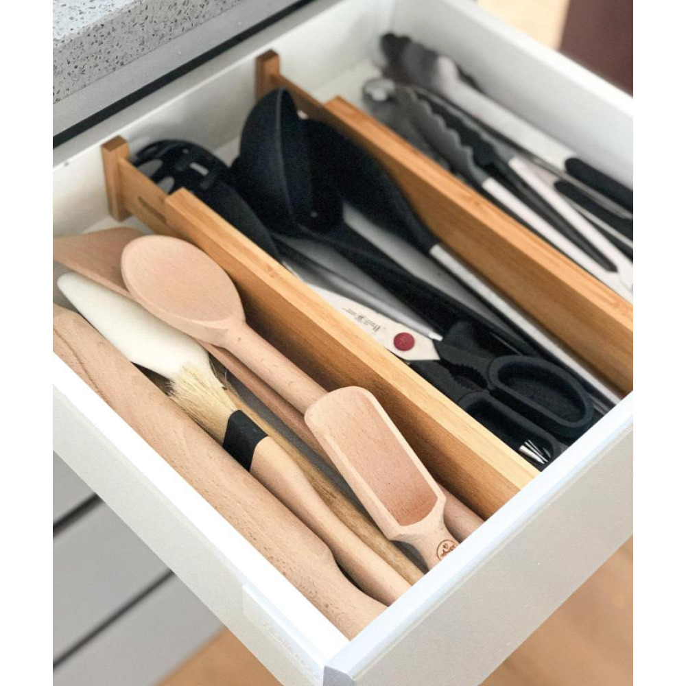 Little Storage Bamboo Expandable Drawer Dividers Set of 3 - 3