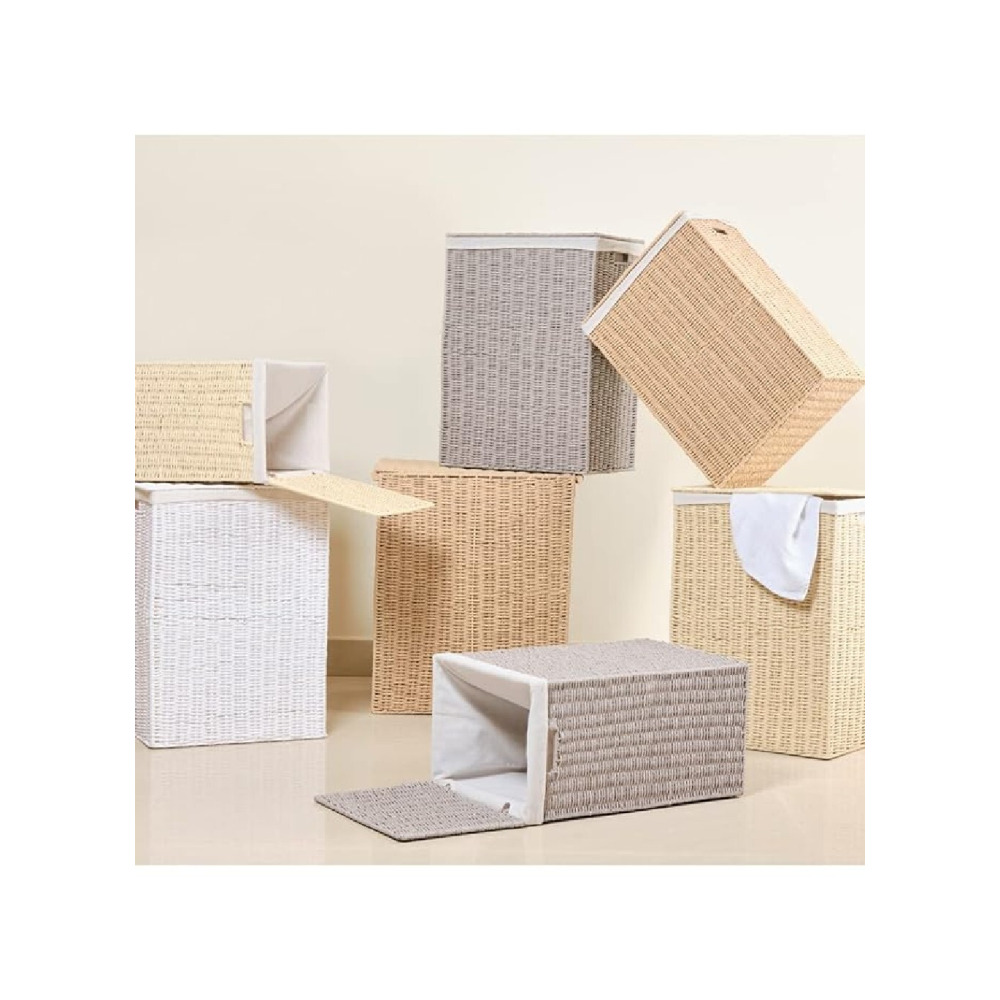 Большая Корзина Для Белья Homesmiths, серая С ВКЛАДЫШЕМ, 40 X 30 X 55 см - 2