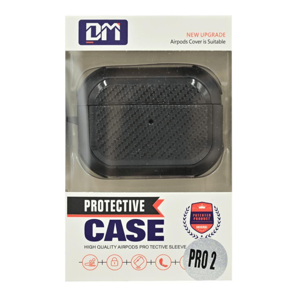 حافظة سماعات ايربودز برو 2 بتصميم كربون، باللون الأسود - 1
