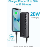 Anker, Power bank Power Core 20K II, 2-Port, 15W, 20000mAh, With cable, Black - 2 miniature