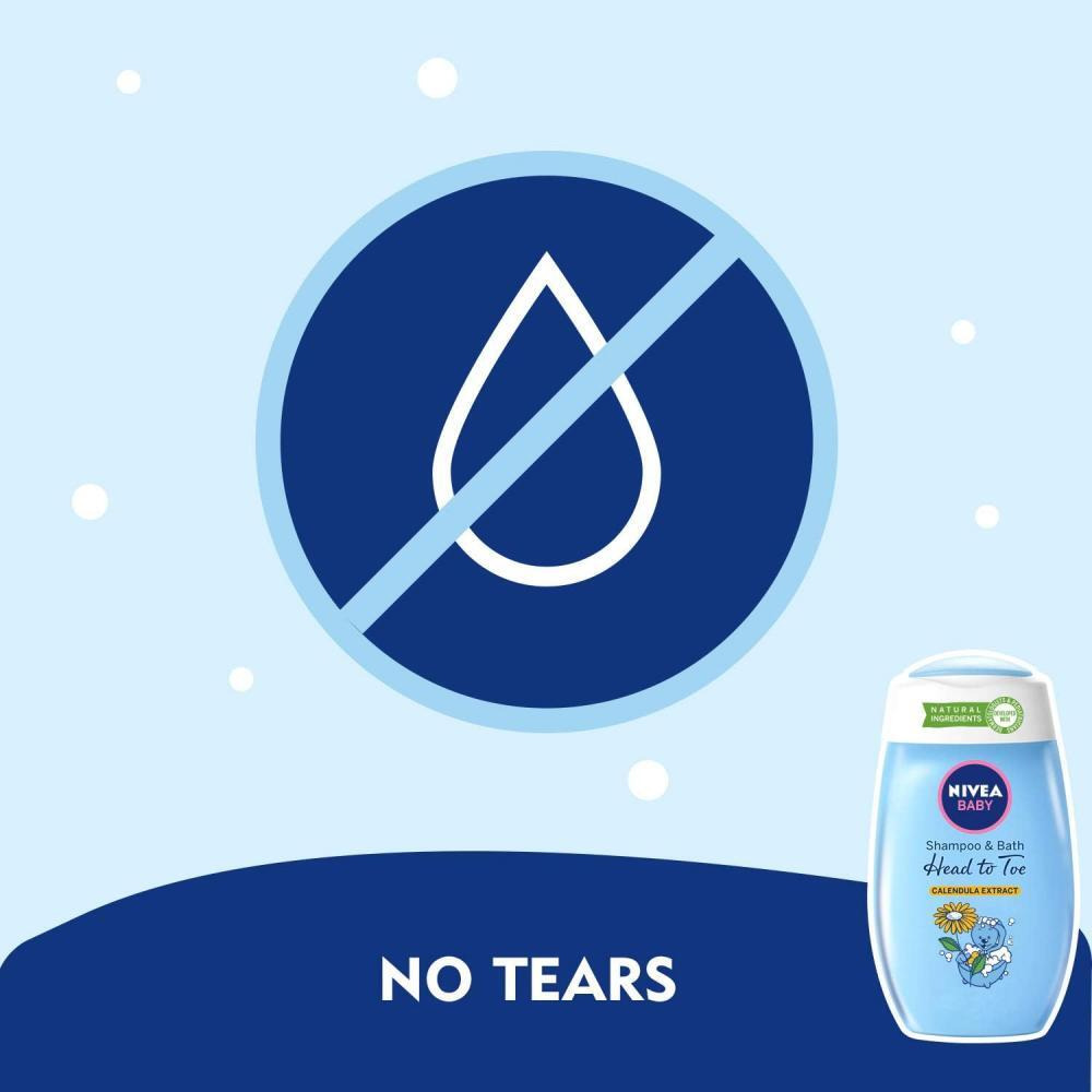 NIVEA Baby \/ Bath shampoo, Head to toe, Calendula extract, 6.76 fl.oz (200 ml) - 5