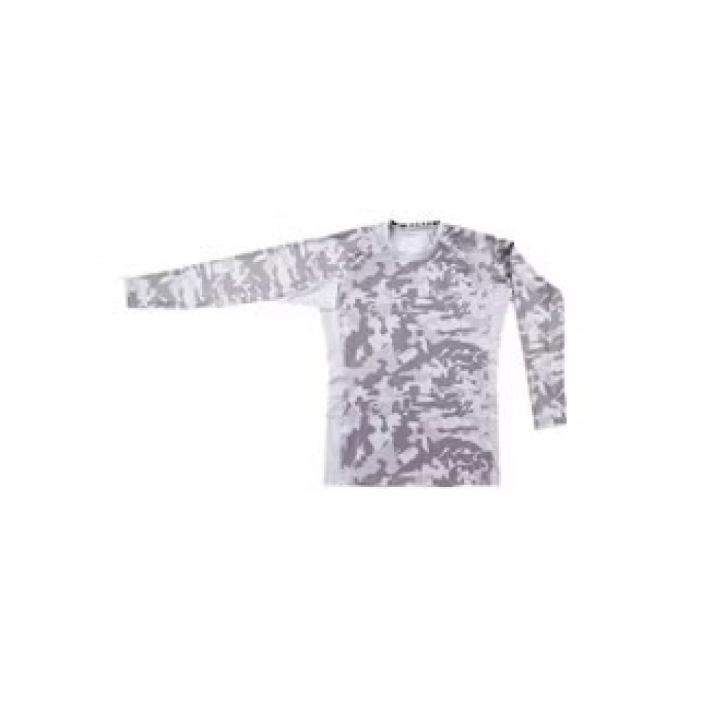 UAEJJ Jiu Jitsu Camouflage Long Sleeve Rash Guard for Unisex, Grey, size S - 1