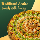 Al Sultan International Sweets Mixed Baklawa with Honey, 400 g - 6 miniature