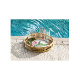 TarHong Palermo Tropical Bamboo Round Platter, 14"", Proprietary Merge Material Mix (Bamboo powder & Melamine)" - 4 miniature