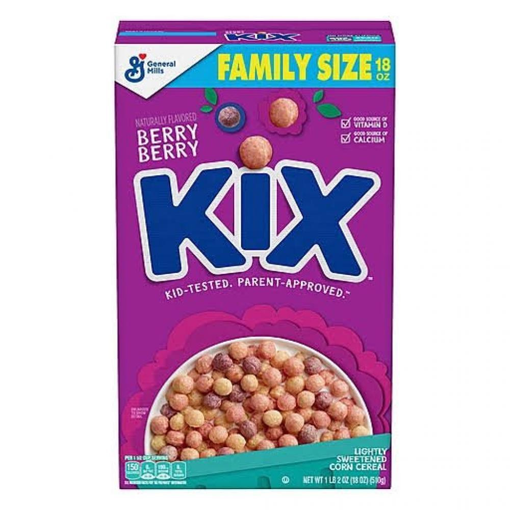 General Mills Berry Berry Kix Cereal Family Size 18 Oz - 1