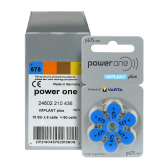 60-Pieces Powerone (Size 675) (IMPLANT plus) 1.45V Hearing Aid Batteries - 2 miniature