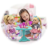 حفلة شاي مع دميتين - 2 miniature