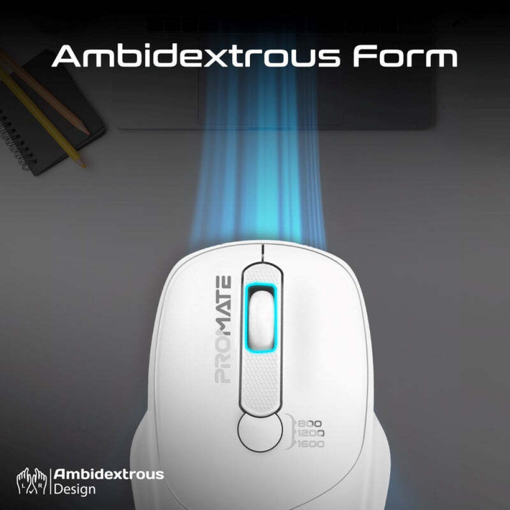 Эргономичная Беспроводная МЫШЬ Promate Uniglide Ezgrip™ - 4