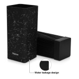 Fissman Kitchen Knife Organizer 10x10x22cm, Square Shaped, Black Marble (Plastic) - 6 miniature