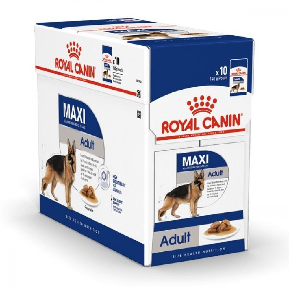 Royal Canin \/ Wet food, Maxi adult, Box, 10x5 oz. (10x140 g) - 1