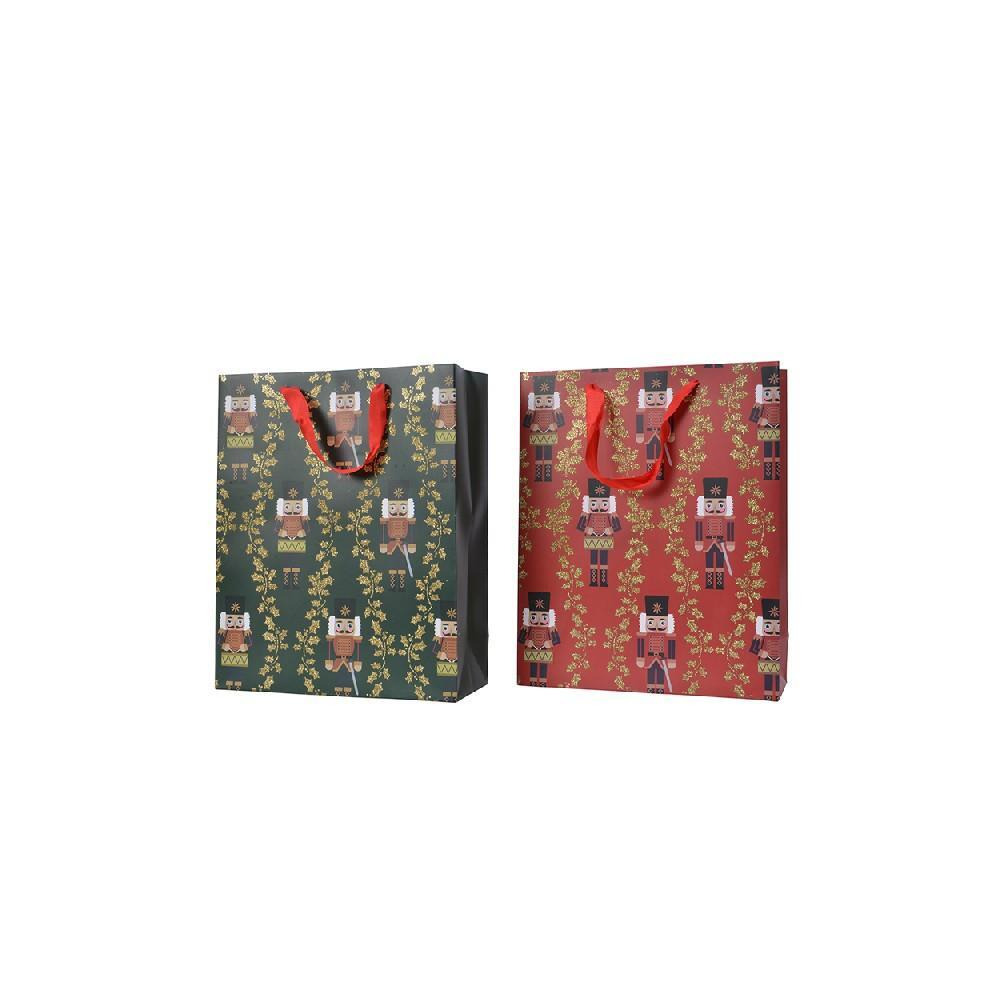 حقيبة هدايا من الورق المستطيل مقاس 32 سم من كايمنجك، كسارة البندق بمقبض، قطعة واحدة متنوعة - 1