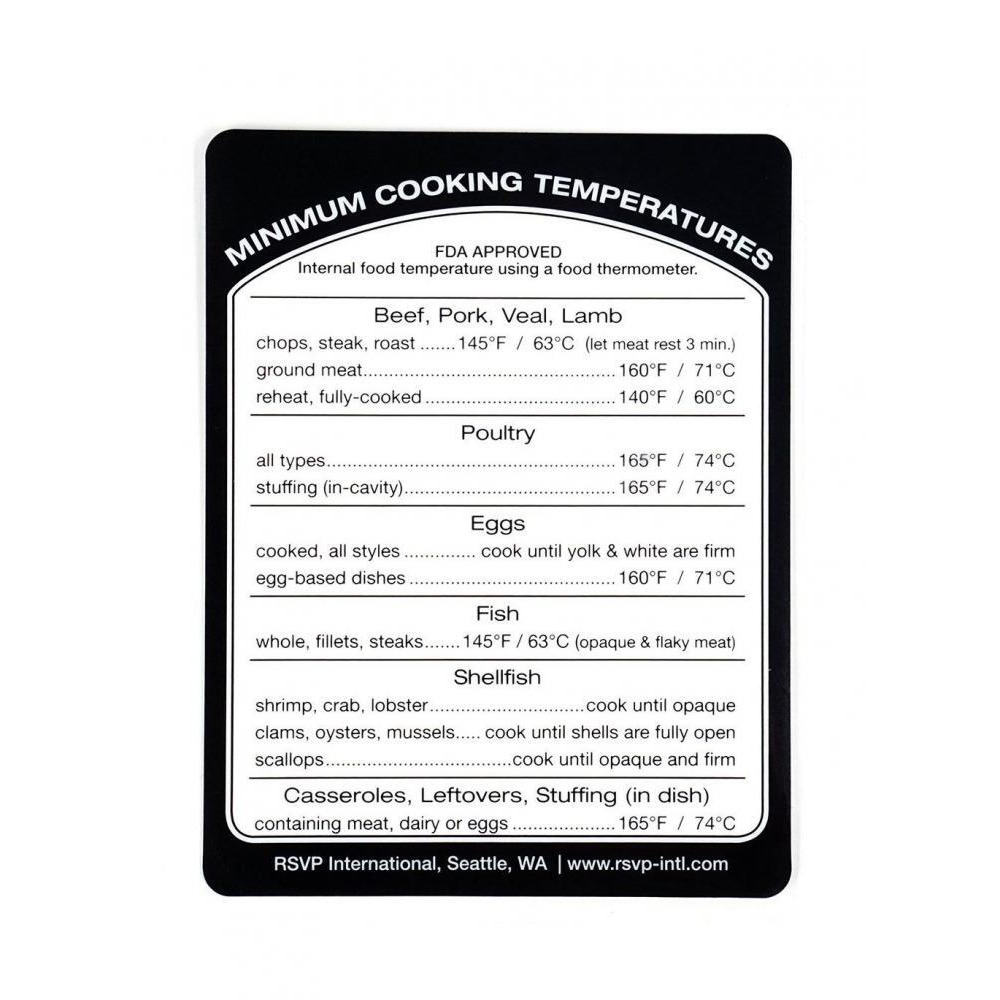 СЪЕМНАЯ Этикетка С Температурой Приготовления RSVP — ПВХ - 1