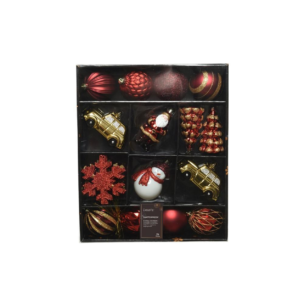 Kaemingk Decoris Mixbox Shatterproof MATT, Shiny & Glitter Mix Ассорти Набор 29037 - 1