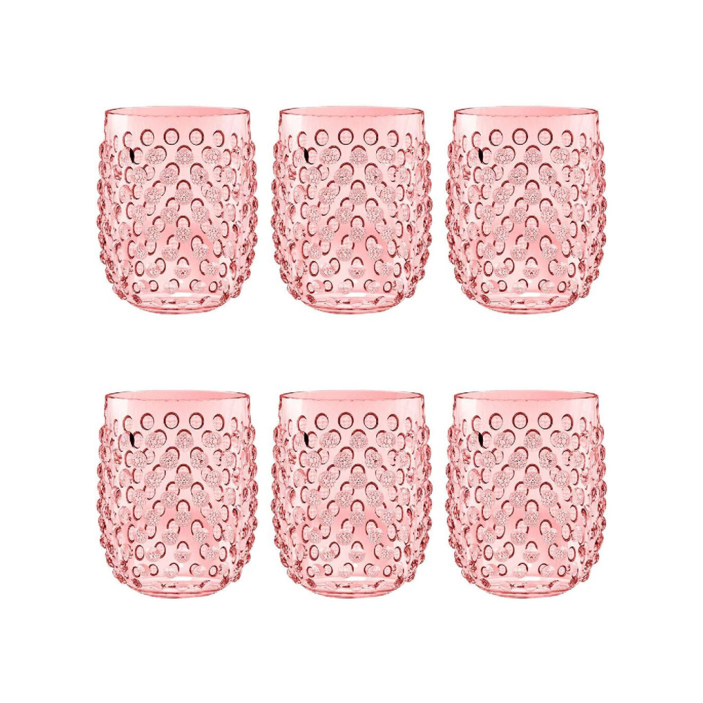 TarHong 15oz Hobnail Stemless Pink - 4